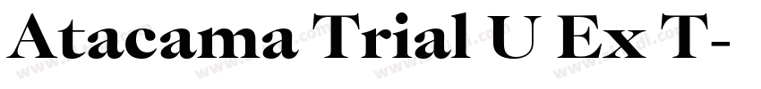 Atacama Trial U Ex T字体转换